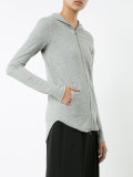 hooded zip up cardigan 