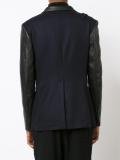 contrast sleeve blazer