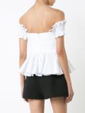 off-shoulders ruffled blouse