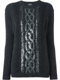 sequined cable jumper