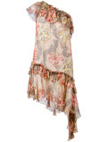 floral print asymmetric dress
