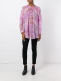 tie-dye chiffon peasant blouse