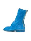 zipped woven boots