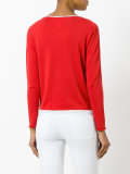 contrast trim sweatshirt 