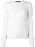 sheer sleeves slim-fit T-shirt
