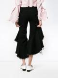 frayed ruffle jeans 