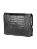 embossed crocodile effect crossbody bag