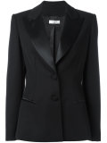 peaked lapel fitted blazer