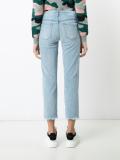 frayed trim jeans 