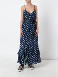 dots shift long dress