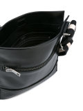 striped strap shoulder bag
