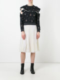 cut-out detail ruffled sweatshirt