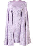 embroidered cape dress