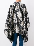 rose print poncho