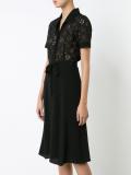 embellished panel shirt dress