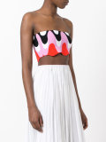 printed bandeau top 