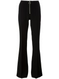 zip up flared trousers