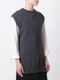shirt tail knit vest