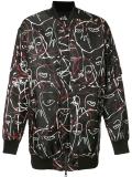 abstract print bomber jacket