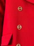 logo buttons double-breasted coat