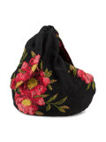 peony jacquard tote bag