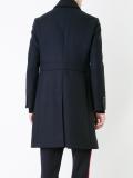 buckled neck mid coat