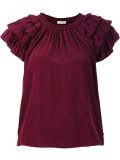 ruffled detail T-shirt 