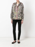 paisley print hooded jacket