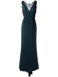 lace insert evening dress