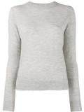 frayed edge crew neck jumper