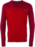 tonal V-neck jumper
