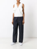 wide-leg flared trousers 