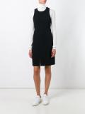 buttoned shoulders dress