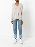 metal edge hooded jumper