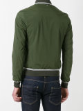 striped detail bomber jacket