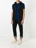 sleeveless zipped hoodie
