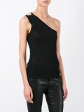 one shoulder button top