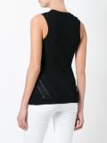 Greek key knit blouse