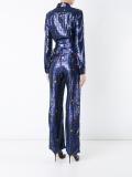 pleated jacquard jumpsuit