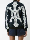 lace inserts bomber jacket 