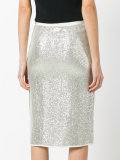 metallic knit skirt