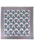 castle and flower print scarf
