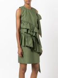 ruffle-front dress