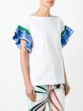 ruffled shortsleeves blouse