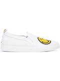 smile patch slip-on sneakers