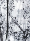 marble-effect hooded windbreaker