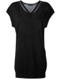 V-neck strap knitted dress
