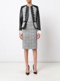 bouclé panel pencil skirt