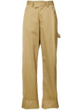 folded hem straight trousers