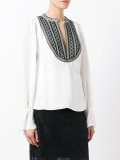 contrast blouse 